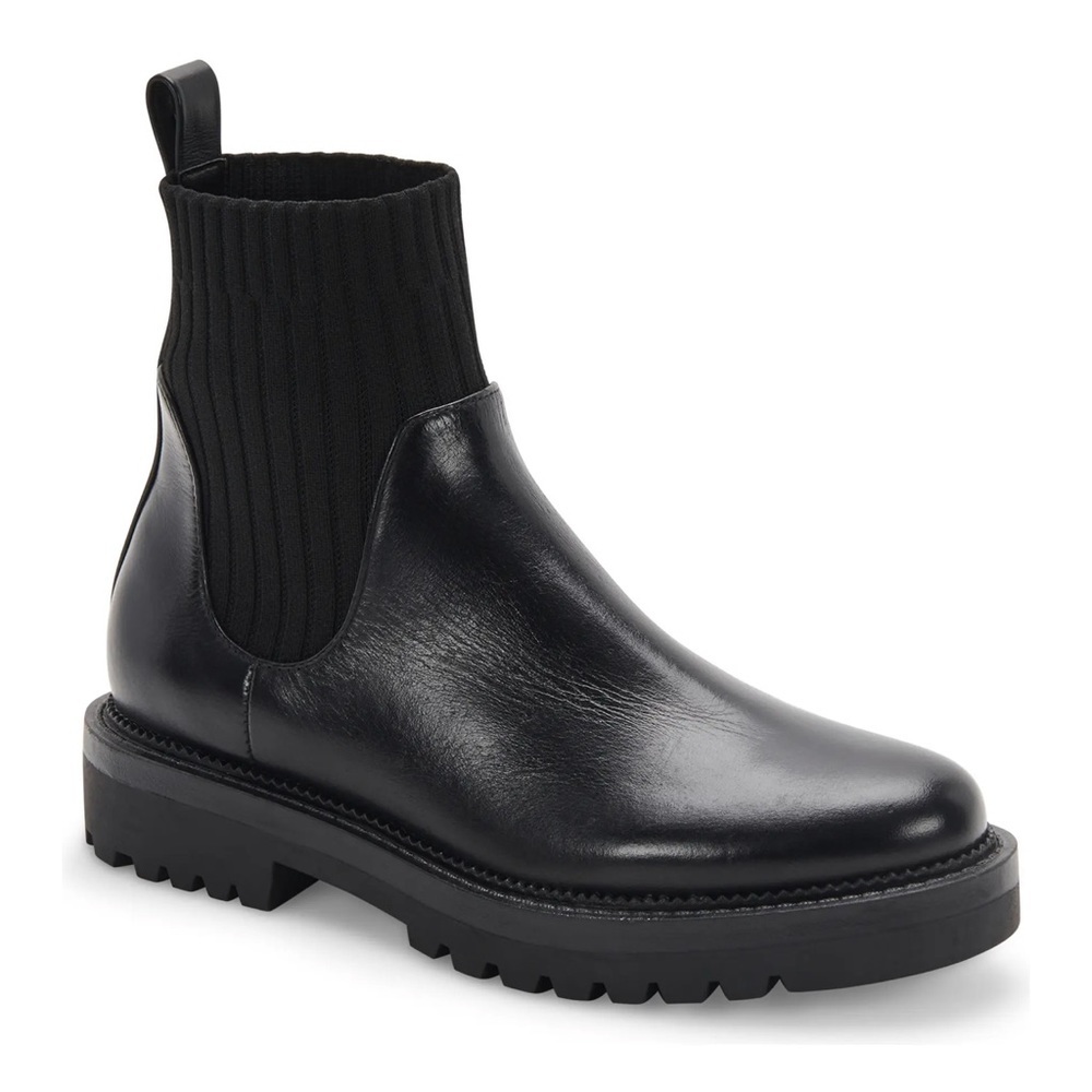 Blondo Hallie Waterproof Bootie in Black Leather -Size 9.5